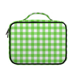 UFO Green And White Buffalo Check Print Briefcase Bible Bag