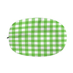 UFO Green And White Buffalo Check Print Car Side Mirror Covers