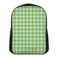 UFO Green And White Buffalo Check Print Casual Backpack