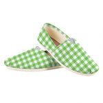 UFO Green And White Buffalo Check Print Casual Shoes