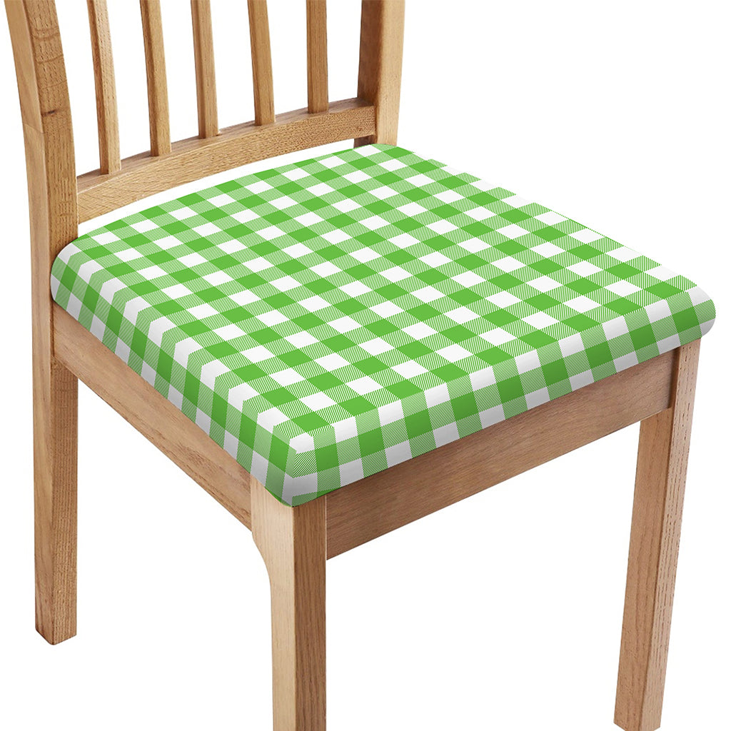 UFO Green And White Buffalo Check Print Chair Cushion Cover