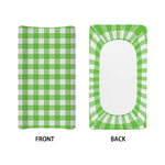 UFO Green And White Buffalo Check Print Changing Pad Cover