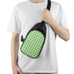 UFO Green And White Buffalo Check Print Chest Bag