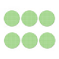 UFO Green And White Buffalo Check Print Coaster Set