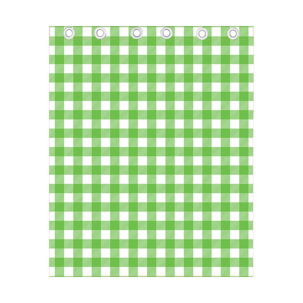 UFO Green And White Buffalo Check Print Curtain