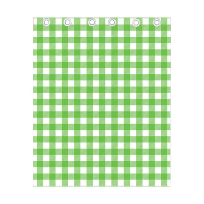 UFO Green And White Buffalo Check Print Curtain