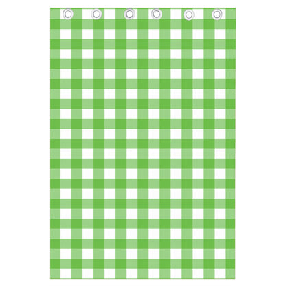 UFO Green And White Buffalo Check Print Curtain