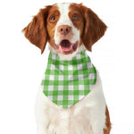 UFO Green And White Buffalo Check Print Dog Bandana