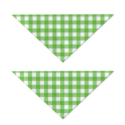 UFO Green And White Buffalo Check Print Dog Bandana