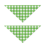 UFO Green And White Buffalo Check Print Dog Bandana