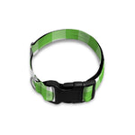 UFO Green And White Buffalo Check Print Dog Collar