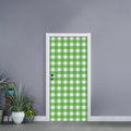 UFO Green And White Buffalo Check Print Door Sticker