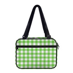 UFO Green And White Buffalo Check Print Double Strap Bible Bag