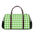 UFO Green And White Buffalo Check Print Duffel Bag