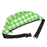 UFO Green And White Buffalo Check Print Fanny Pack