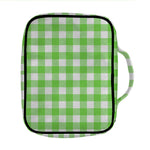 UFO Green And White Buffalo Check Print Front Pocket Bible Bag