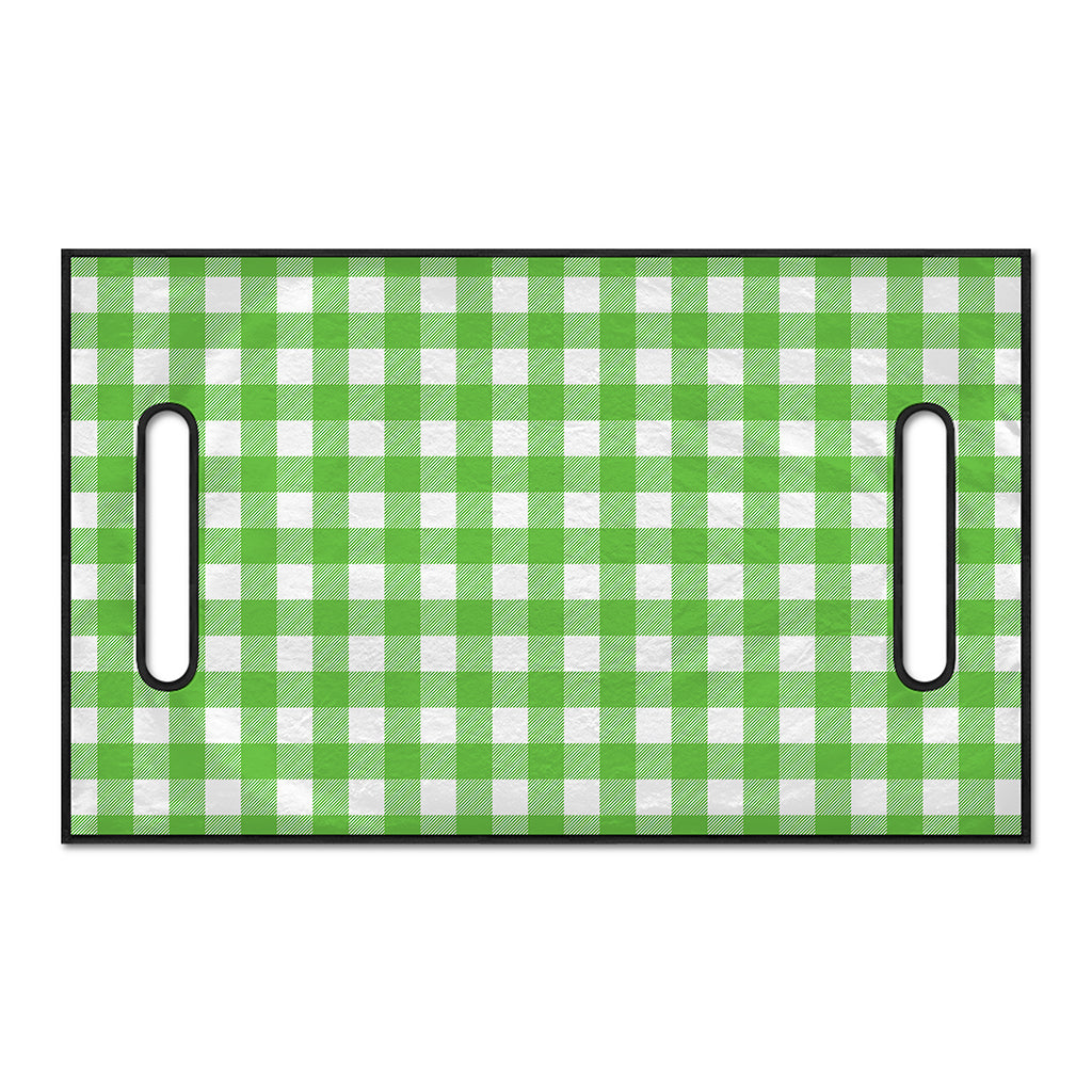 UFO Green And White Buffalo Check Print Golf Cart Seat Cover