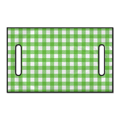 UFO Green And White Buffalo Check Print Golf Cart Seat Cover