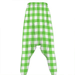 UFO Green And White Buffalo Check Print Hammer Pants