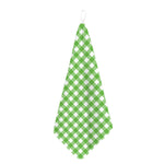 UFO Green And White Buffalo Check Print Hand Towel