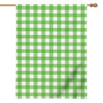 UFO Green And White Buffalo Check Print House Flag