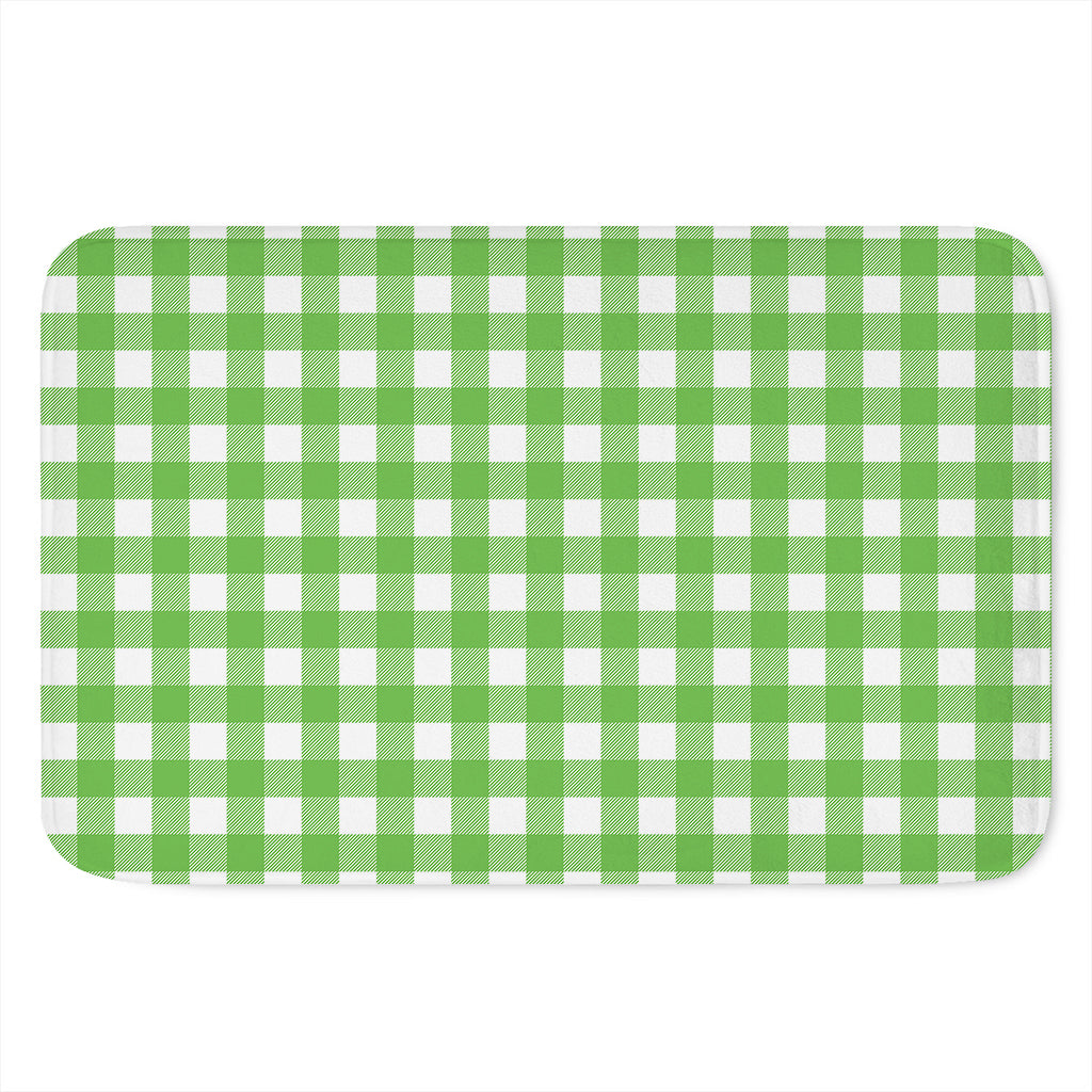 UFO Green And White Buffalo Check Print Indoor Door Mat