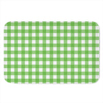 UFO Green And White Buffalo Check Print Indoor Door Mat