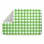 UFO Green And White Buffalo Check Print Indoor Door Mat