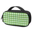UFO Green And White Buffalo Check Print Portable Cooler Travel Case