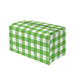 UFO Green And White Buffalo Check Print Leather Tissue Box Cover