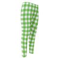 UFO Green And White Buffalo Check Print Men's Compression Pants