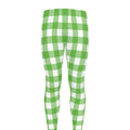 UFO Green And White Buffalo Check Print Men's Leggings