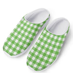 UFO Green And White Buffalo Check Print Mesh Casual Shoes