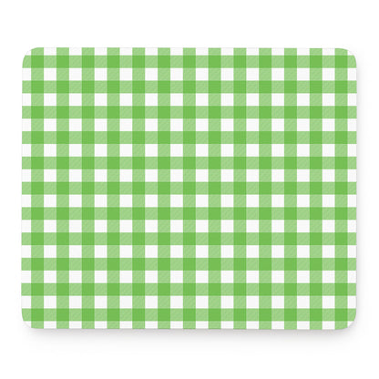 UFO Green And White Buffalo Check Print Mouse Pad