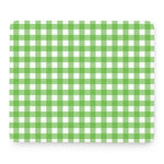 UFO Green And White Buffalo Check Print Mouse Pad