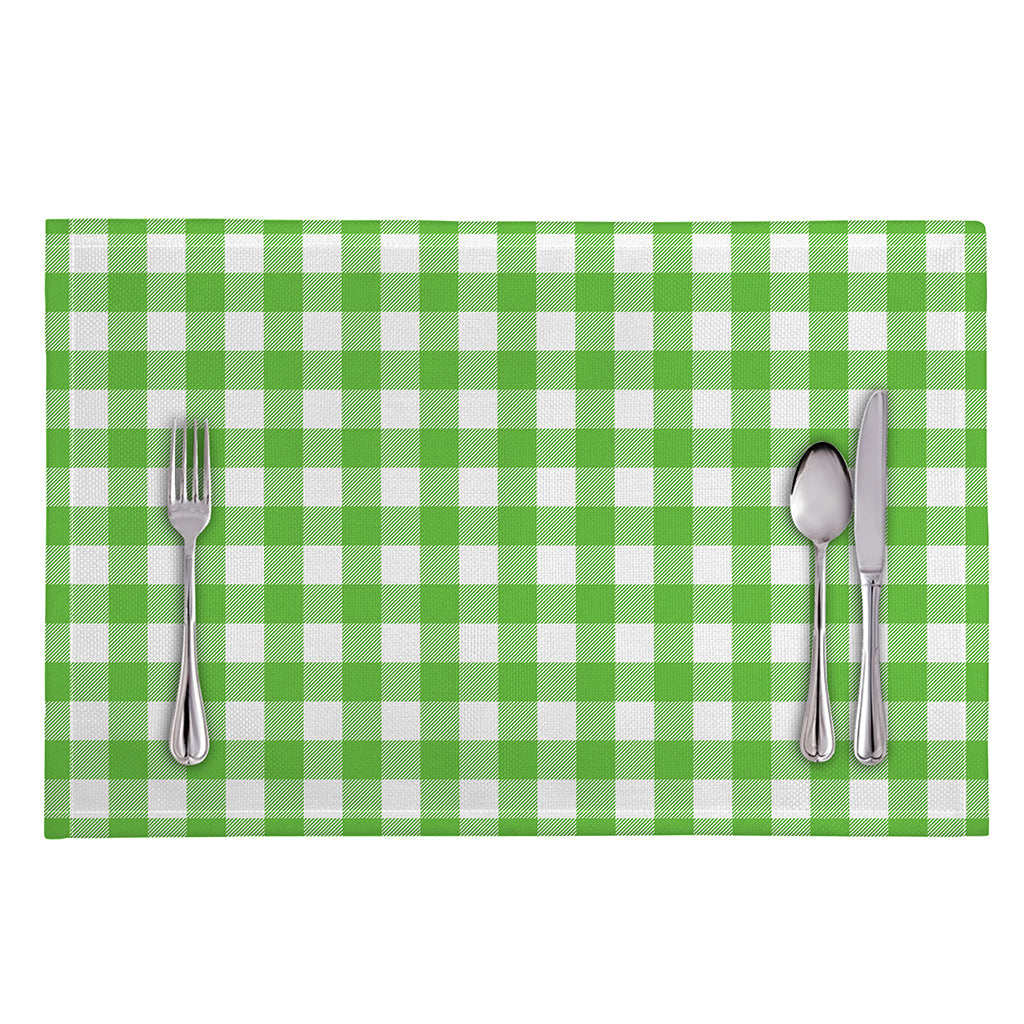 UFO Green And White Buffalo Check Print Placemat