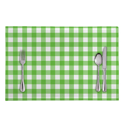 UFO Green And White Buffalo Check Print Placemat
