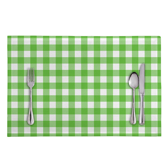 UFO Green And White Buffalo Check Print Placemat