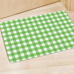 UFO Green And White Buffalo Check Print Polyester Doormat