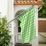 UFO Green And White Buffalo Check Print Polyester Flag