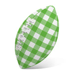 UFO Green And White Buffalo Check Print Rugby Ball
