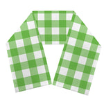 UFO Green And White Buffalo Check Print Scarf