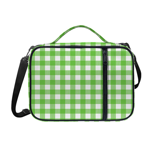 UFO Green And White Buffalo Check Print Shoulder Strap Bible Bag