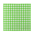 UFO Green And White Buffalo Check Print Silk Bandana