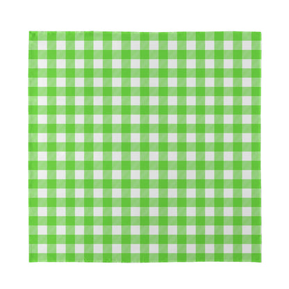 UFO Green And White Buffalo Check Print Silk Bandana