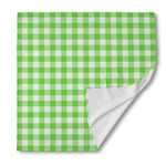 UFO Green And White Buffalo Check Print Silk Bandana