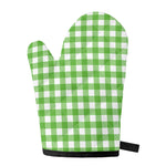 UFO Green And White Buffalo Check Print Single Oven Mitt