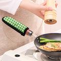 UFO Green And White Buffalo Check Print Skillet Handle Cover