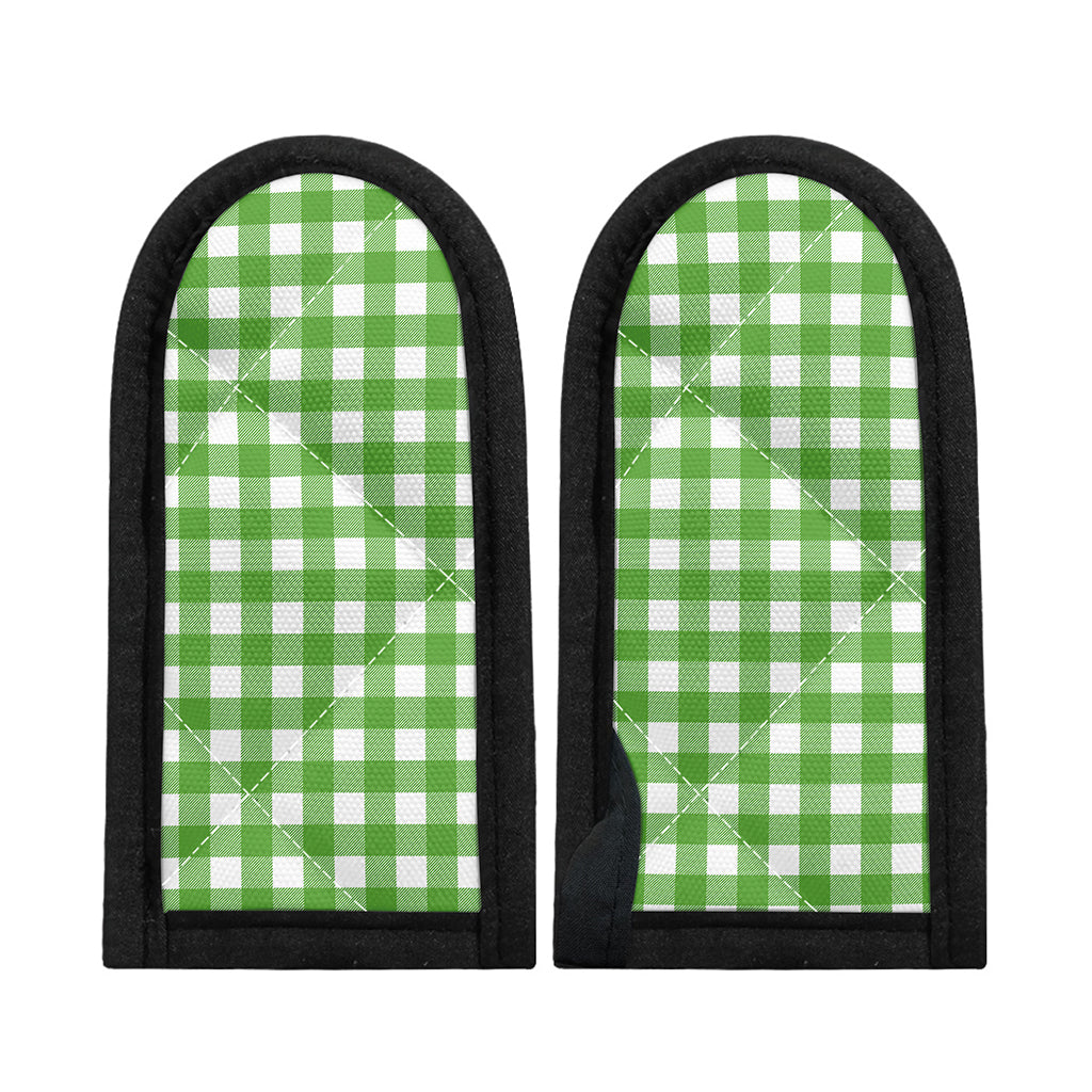 UFO Green And White Buffalo Check Print Skillet Handle Cover
