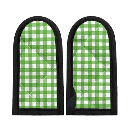 UFO Green And White Buffalo Check Print Skillet Handle Cover